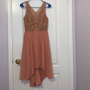 BCBG Blush Swallowtail Dress